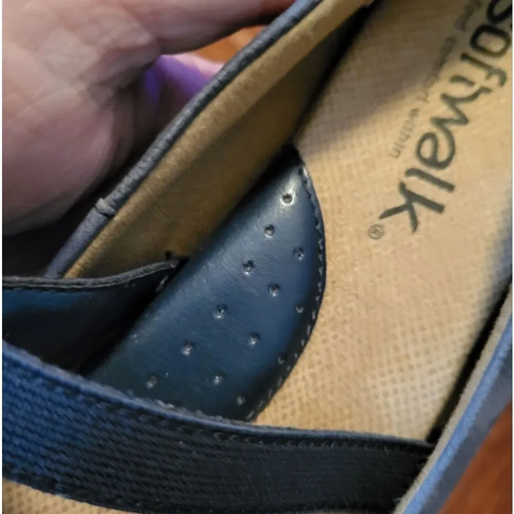 Softwalk Napa Womens Blue Extra Wide Mary Jane Flats Shoes, Size 7 - Picture 9 of 11